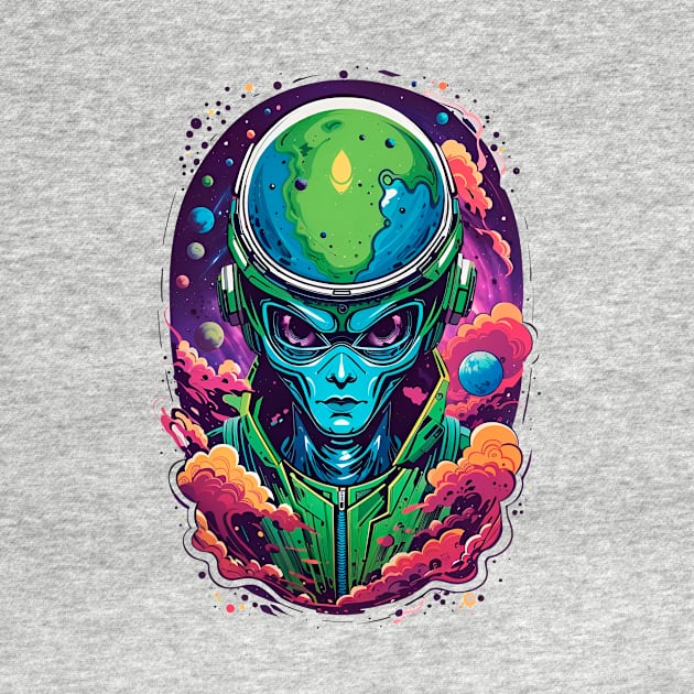 Earth Head Alien by Best T-Shirts